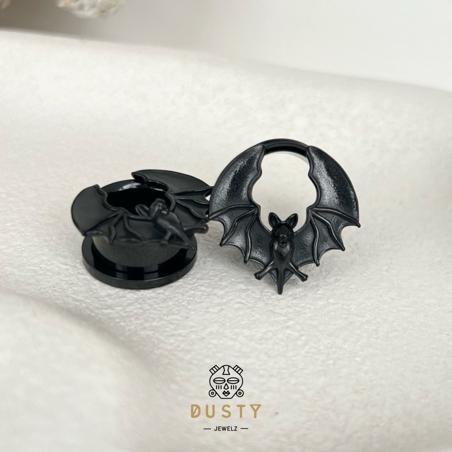 Bats Steel Tunnels | Screw Back Plugs - DustyJewelz