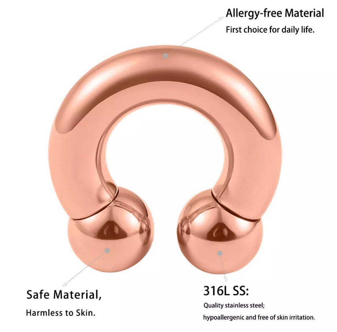 BCR Ball Closure Ring | Circular Barbell CBR - DustyJewelz