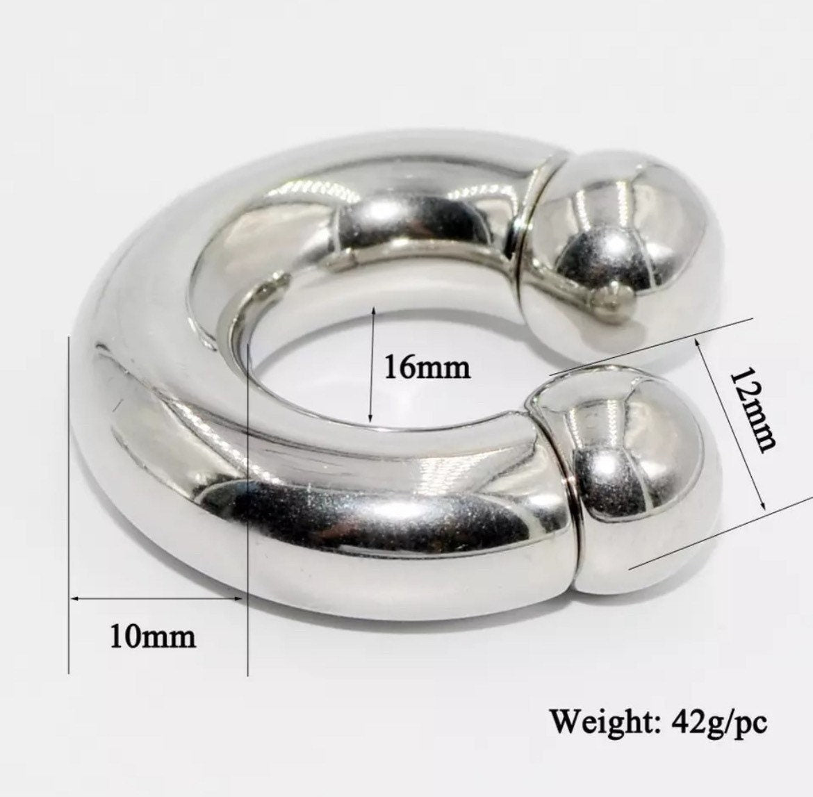 BCR Ball Closure Ring | Circular Barbell CBR - DustyJewelz