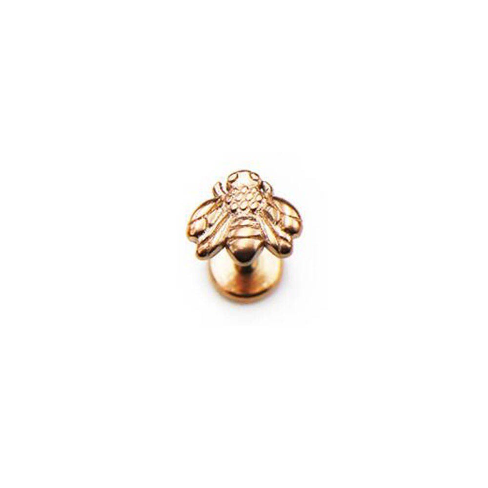 Bee Labret Stud | Medusa Piercing | 16g Surgical Steel - DustyJewelz