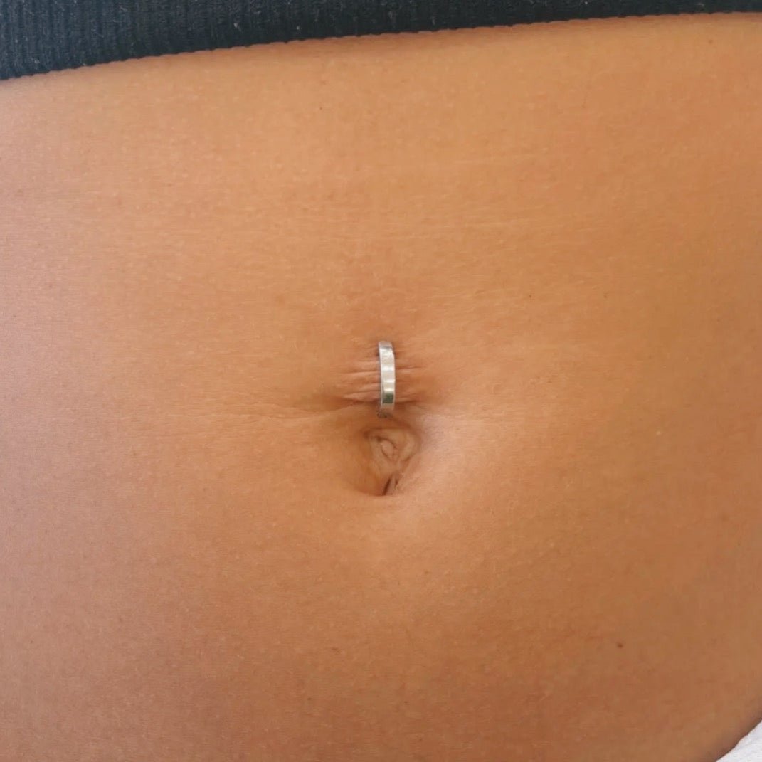 Belly Button Clicker | Surgical Steel | Crystals | Sleeper Navel Ring - DustyJewelz