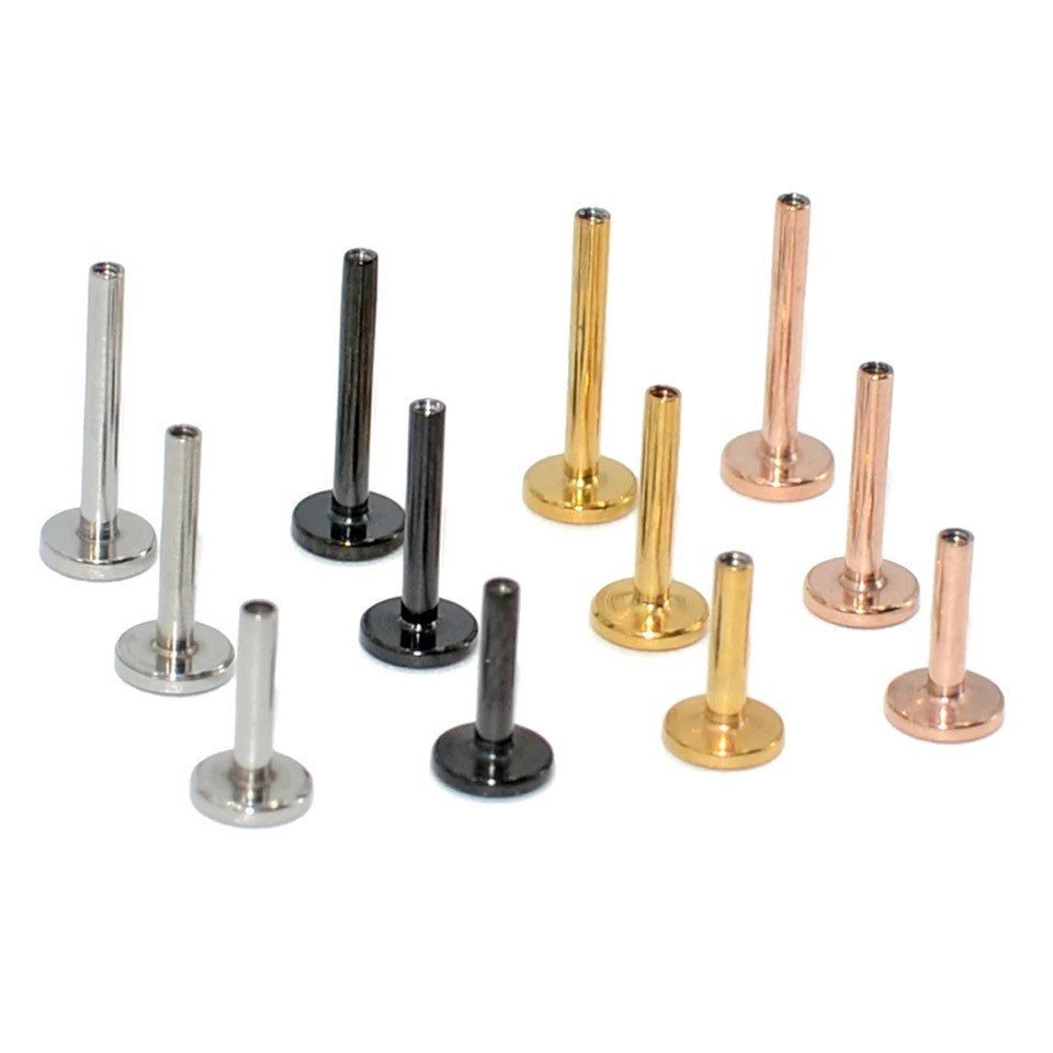 Body Piercing Jewellery Parts | Labret Rod Internally Threaded | Medusa | Monroe | Nostril - DustyJewelz