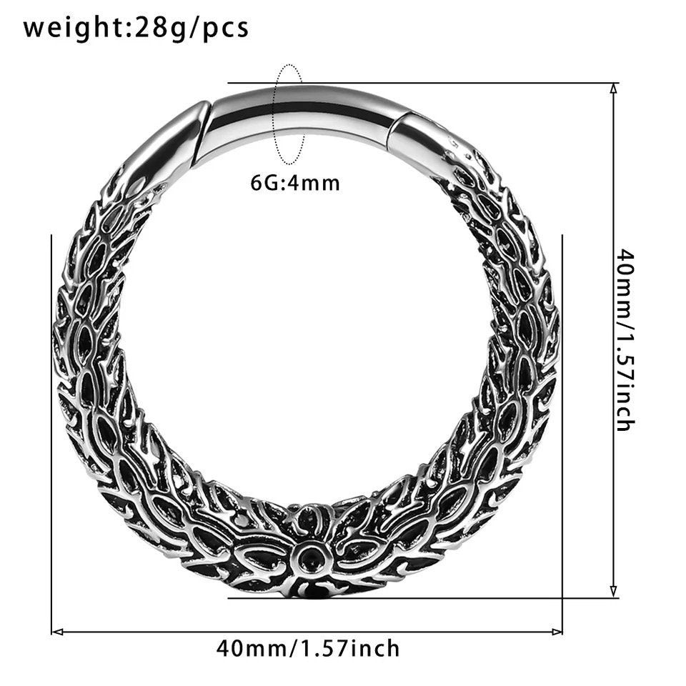 Carved Hoops Ear Weights | Vintage Hoop Hangers - DustyJewelz