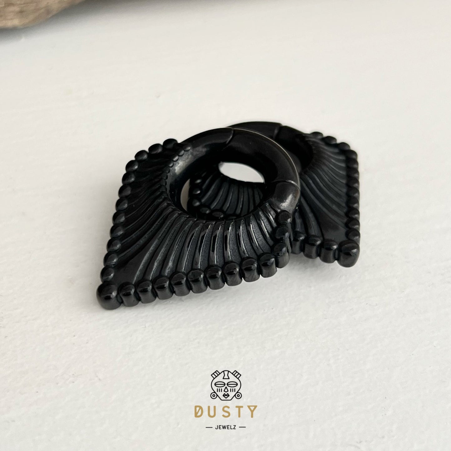 Carved Triangle Ear Weights | Magnetic Lobe Hangers - DustyJewelz