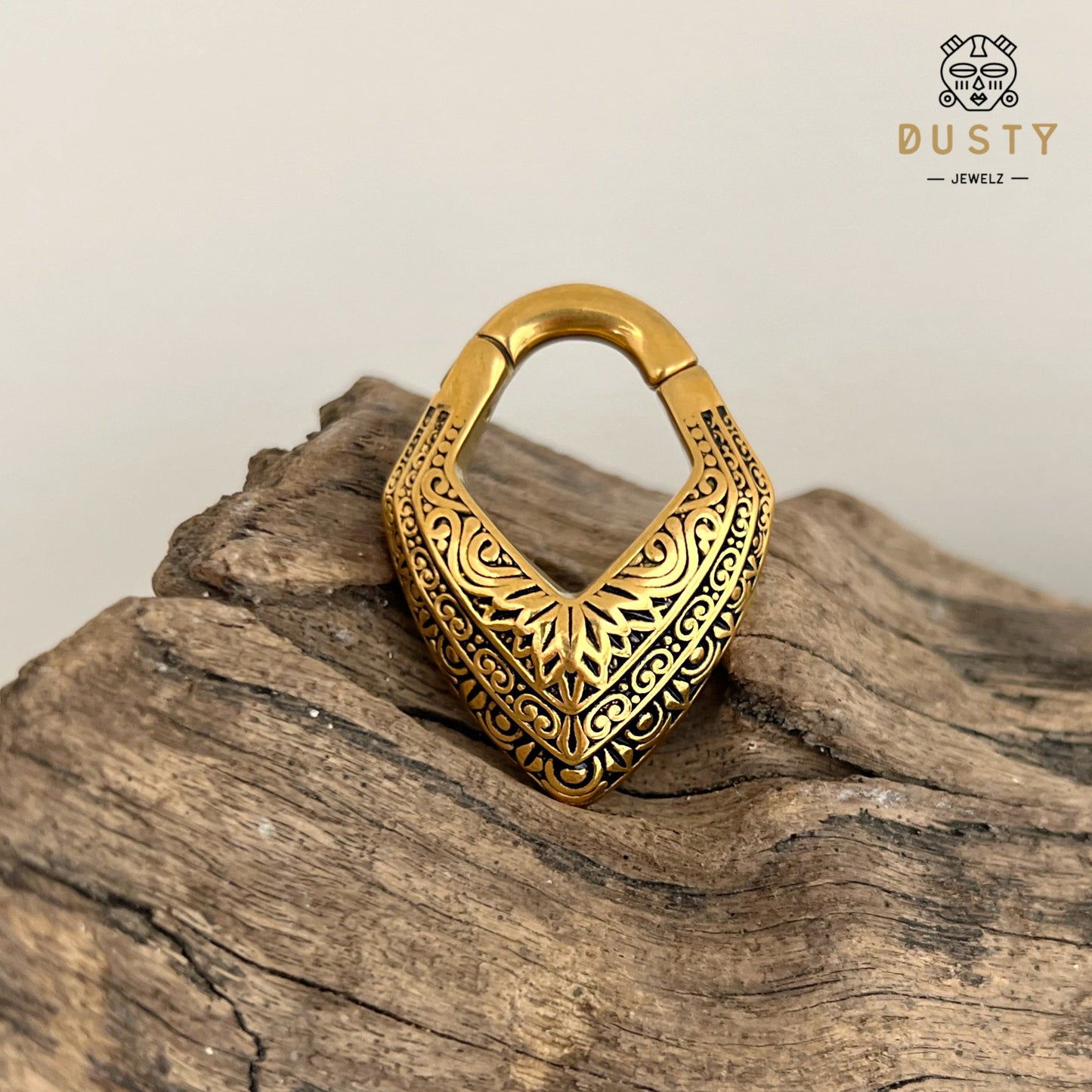 Carved Triangle Ear Weights | Magnetic Lobe Hangers - DustyJewelz