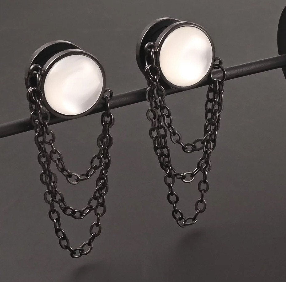 Cat Eye Chain Plugs | SCREW FIT - DustyJewelz