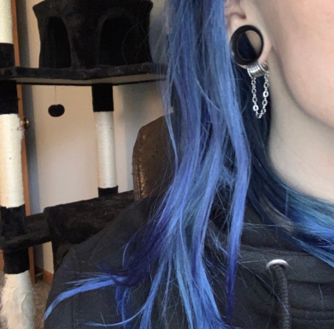 Chain Ring Stack For Stretched Ears - DustyJewelz