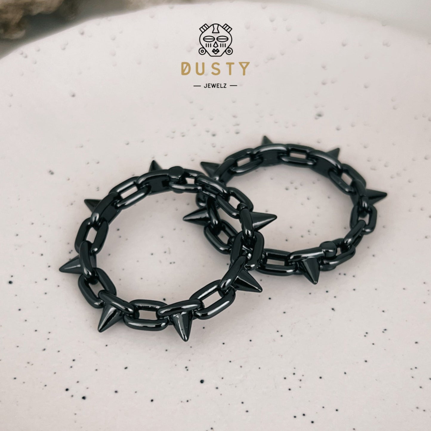Chain Spike Ear Weights | Hinged Lobe Hoop Hangers - DustyJewelz