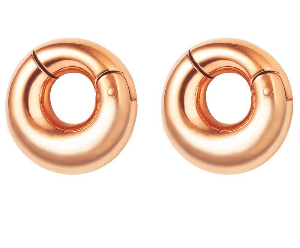 Chunky Circle Ear Weights | Magnetic Donut Hoops - DustyJewelz