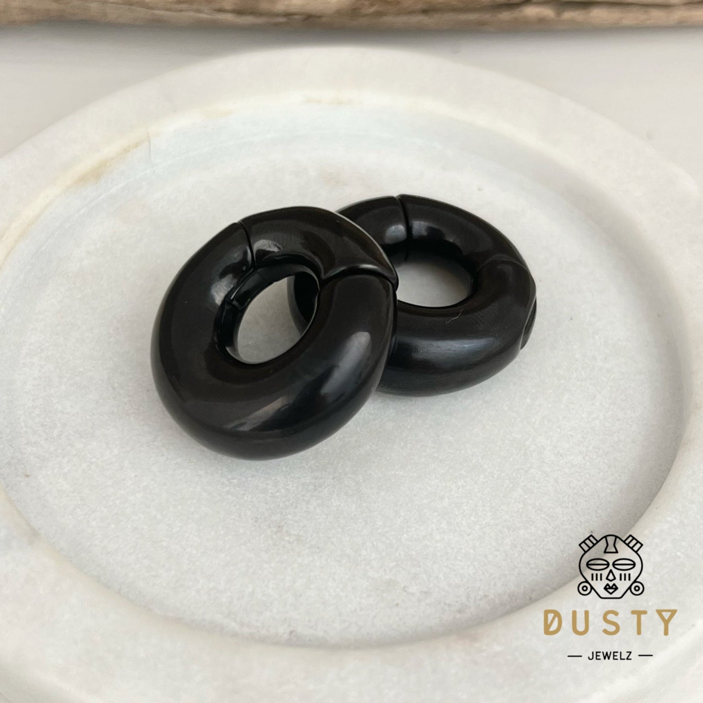 Chunky Circle Ear Weights | Magnetic Donut Hoops - DustyJewelz