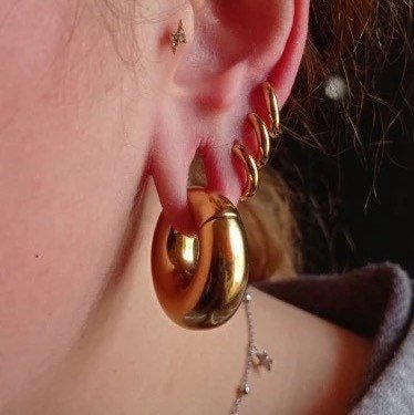 Chunky Circle Ear Weights | Magnetic Donut Hoops - DustyJewelz