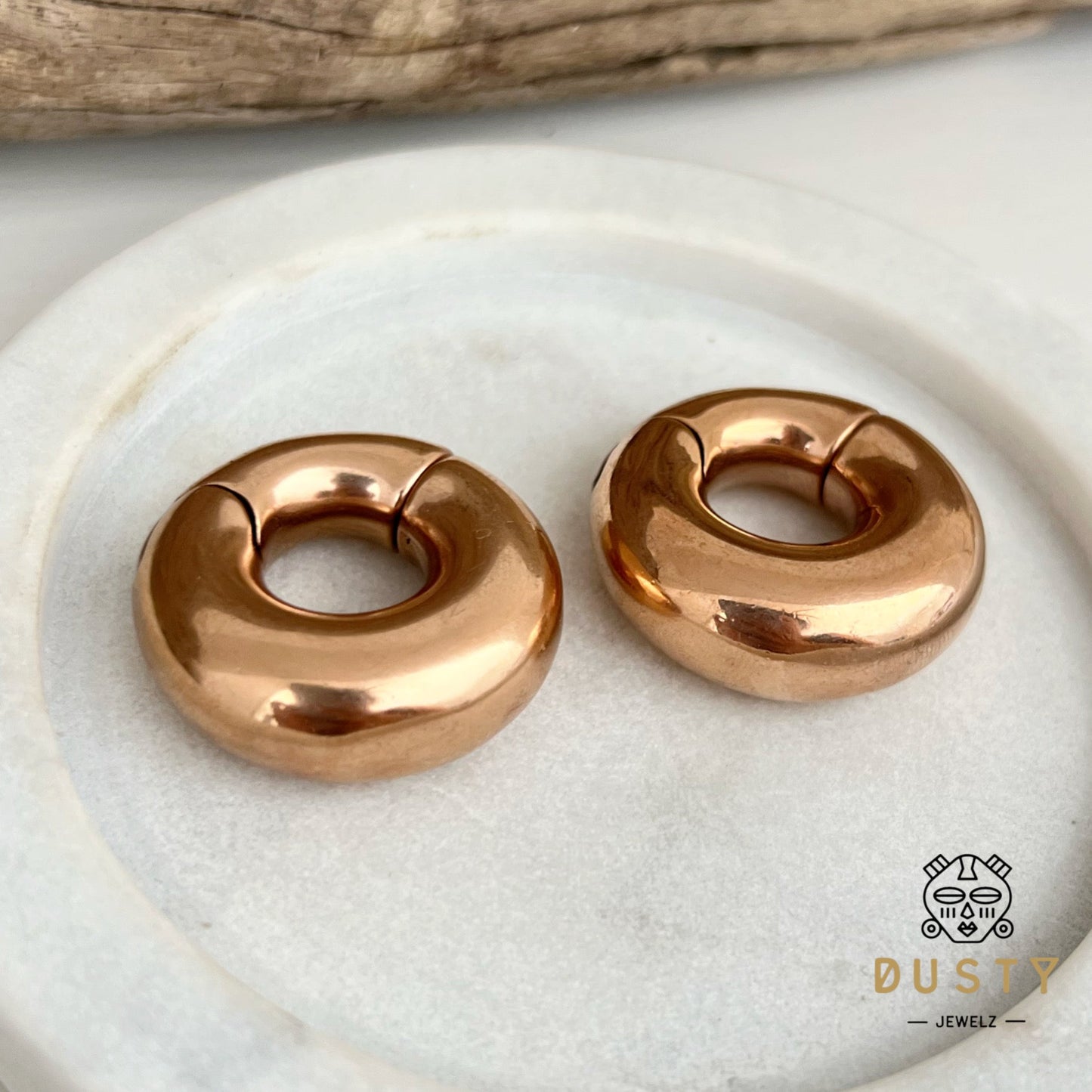 Chunky Circle Ear Weights | Magnetic Donut Hoops - DustyJewelz