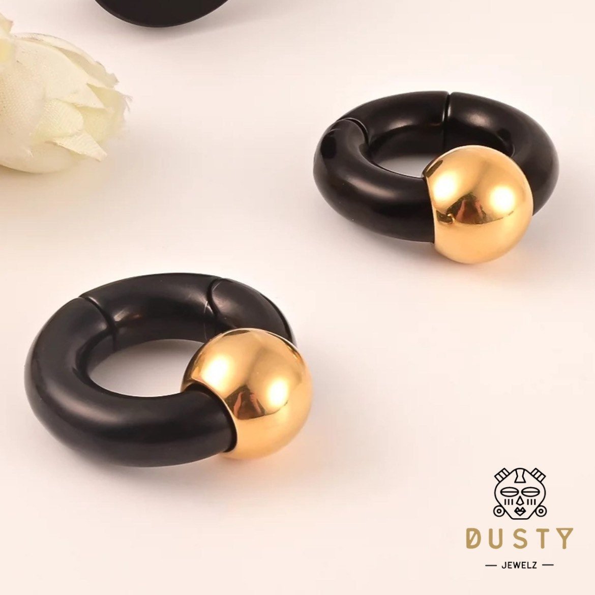 Circle Ear Weights | BCR Magnetic Closure - DustyJewelz