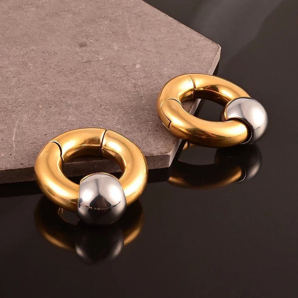 Circle Ear Weights | BCR Magnetic Closure - DustyJewelz