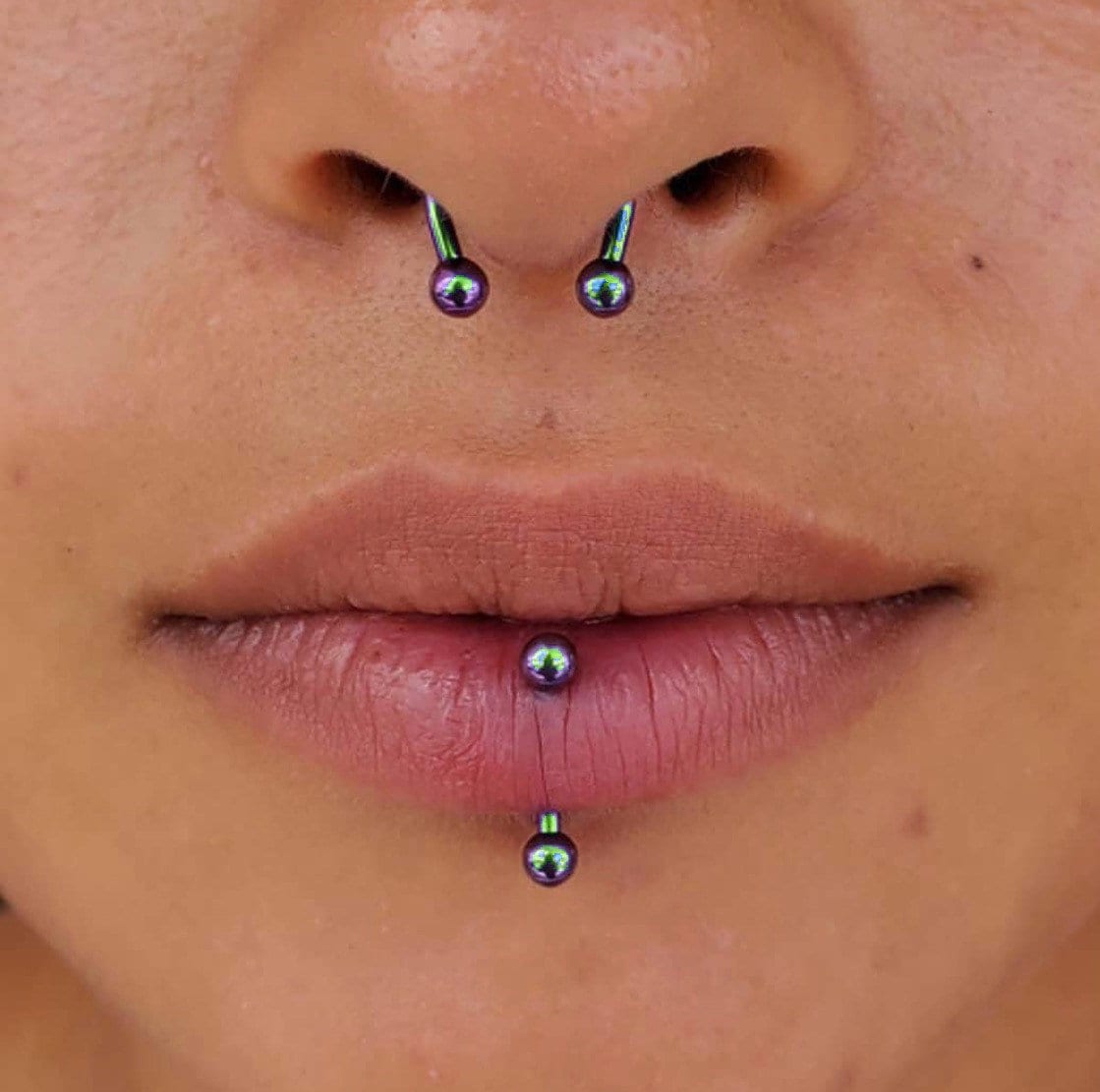 Classic Curved Barbell | Vertical Labret - DustyJewelz