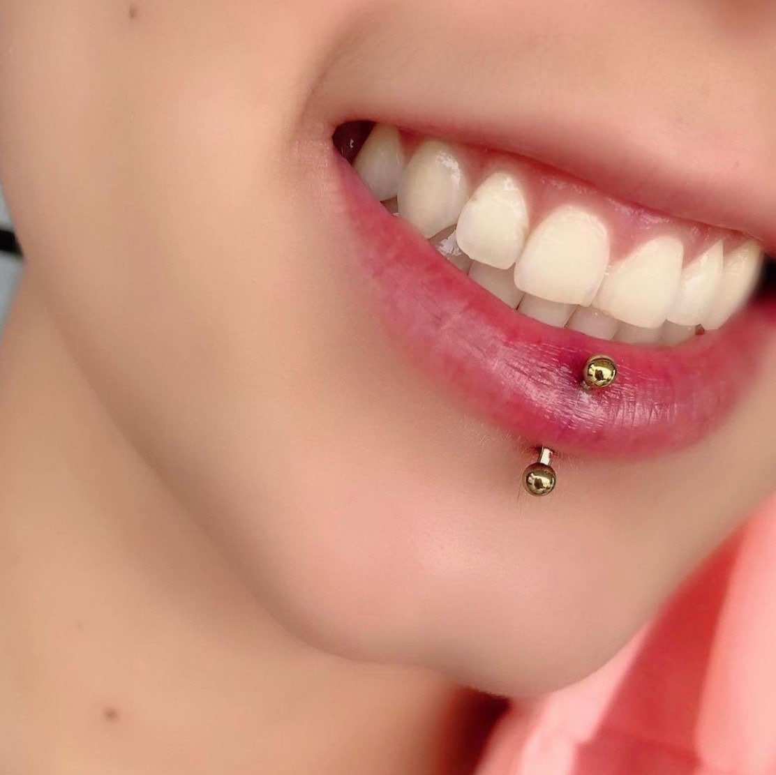 Classic Curved Barbell | Vertical Labret - DustyJewelz