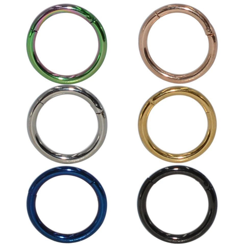 Classic Hinged Piercing Ring | Titanium |20G, 18G, 16G, 14G - DustyJewelz