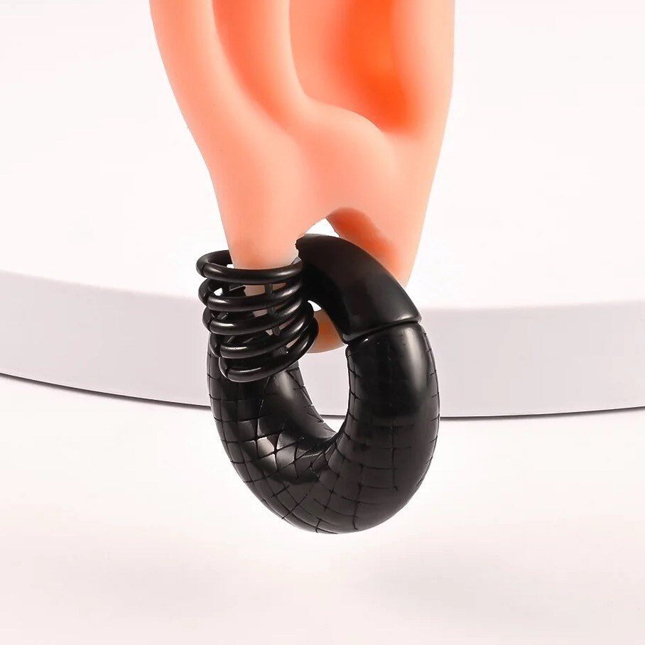 Classic Ringed Lobe Wraps Ear Hangers | Ring Stack Clips - DustyJewelz