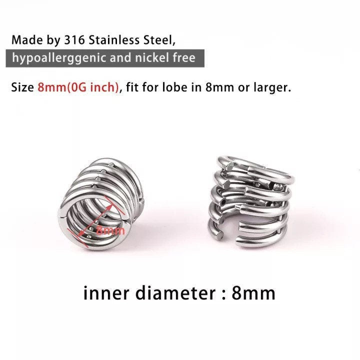 Classic Ringed Lobe Wraps Ear Hangers | Ring Stack Clips - DustyJewelz