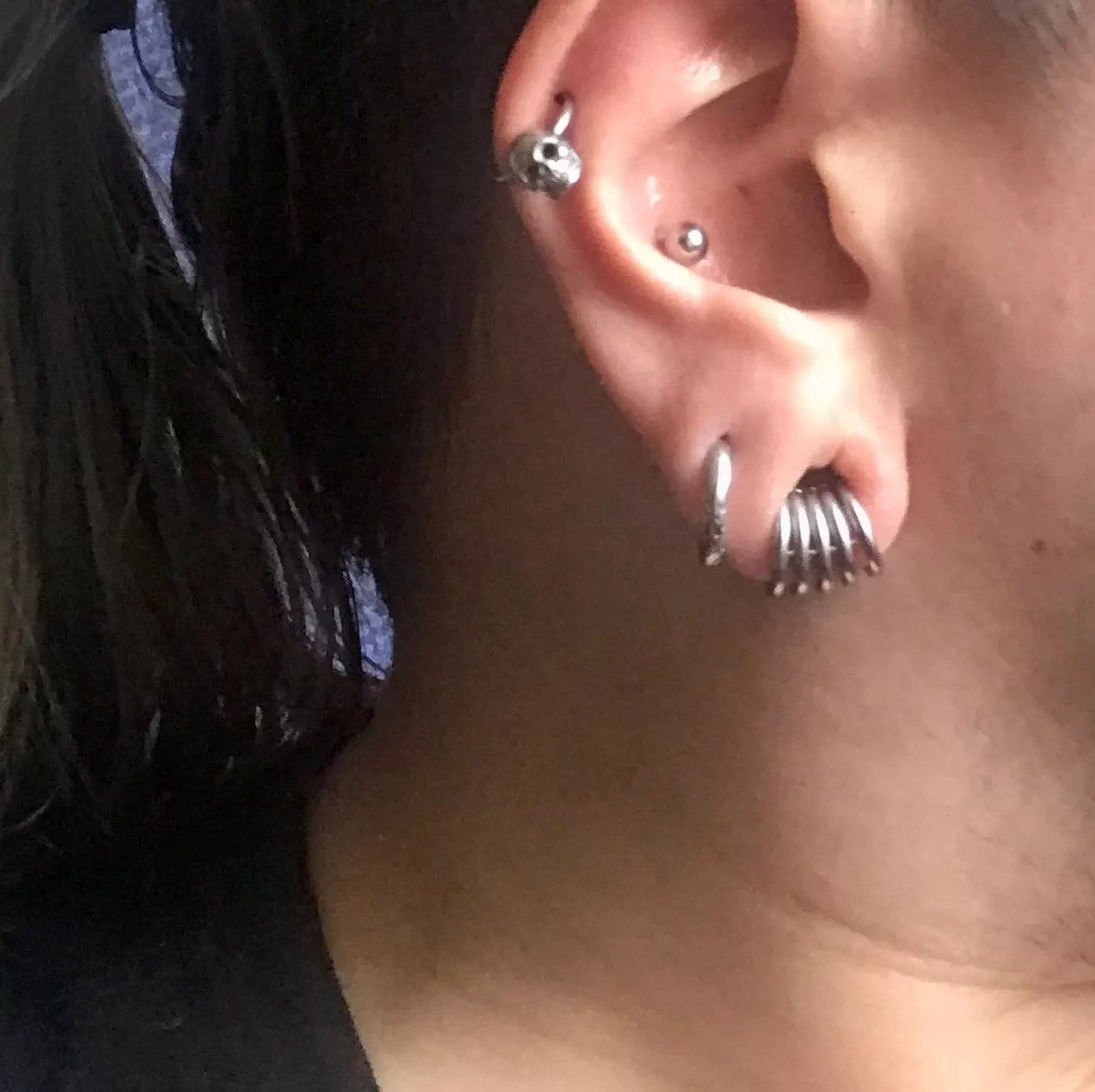 Classic Ringed Lobe Wraps Ear Hangers | Ring Stack Clips - DustyJewelz