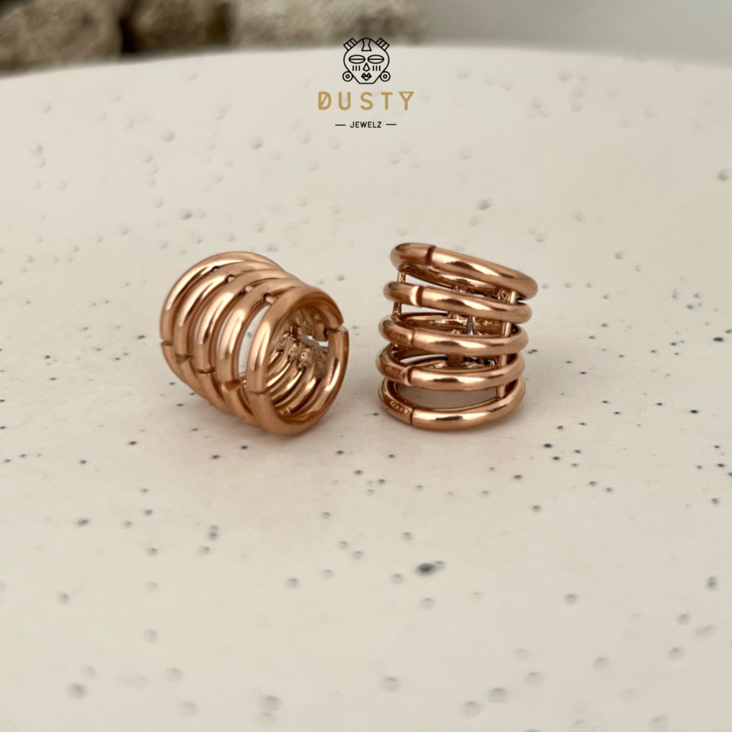 Classic Ringed Lobe Wraps Ear Hangers | Ring Stack Clips - DustyJewelz