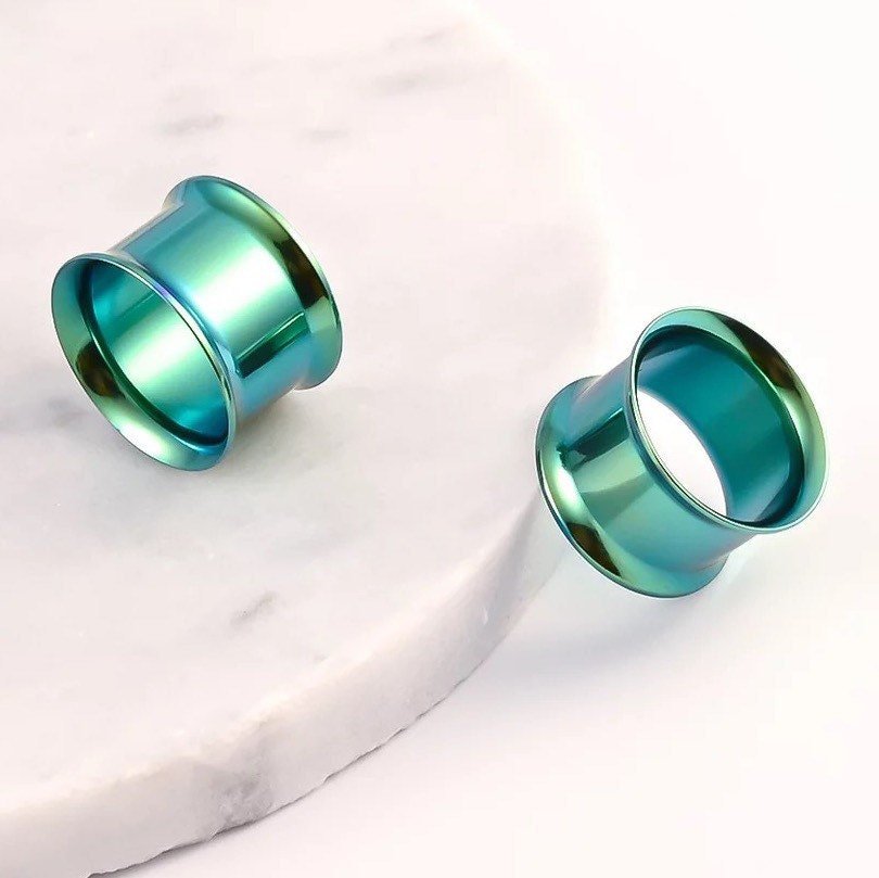 Classic Stainless Steel Tunnels | Non Screw | Double Flare - DustyJewelz