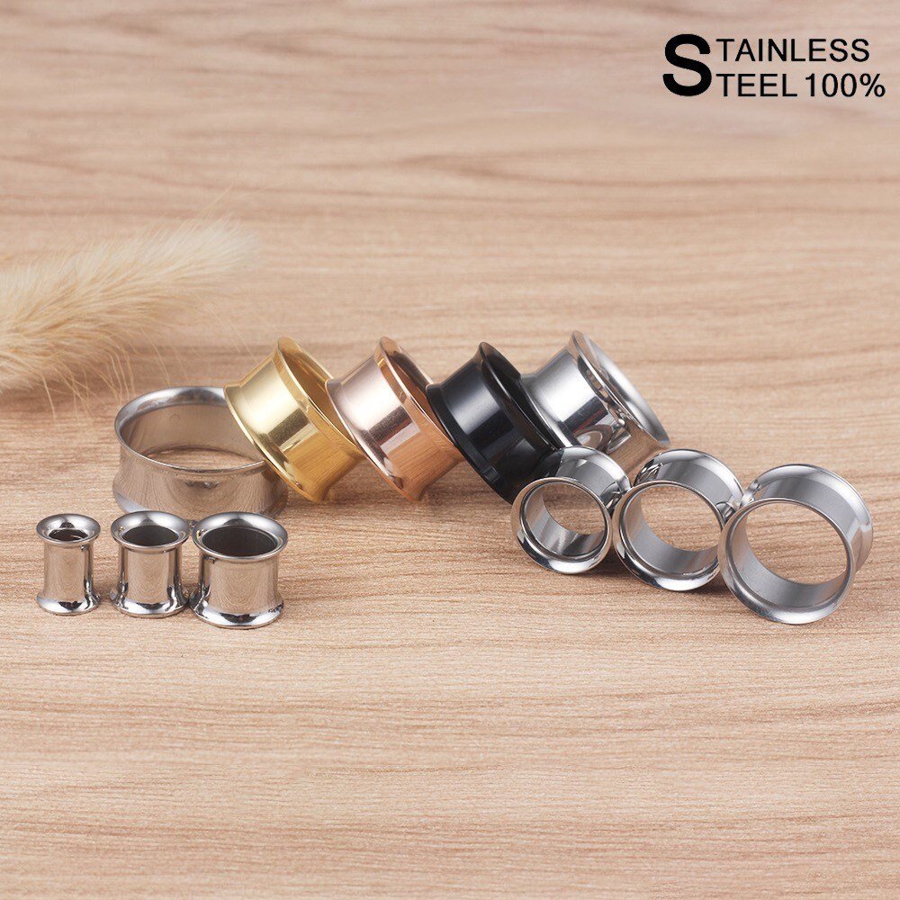 Classic Stainless Steel Tunnels | Non Screw | Double Flare - DustyJewelz