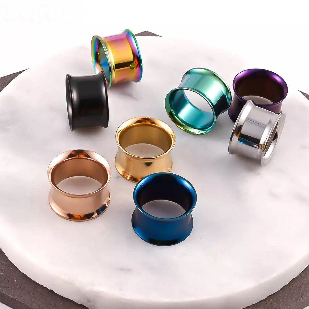 Classic Stainless Steel Tunnels | Non Screw | Double Flare - DustyJewelz
