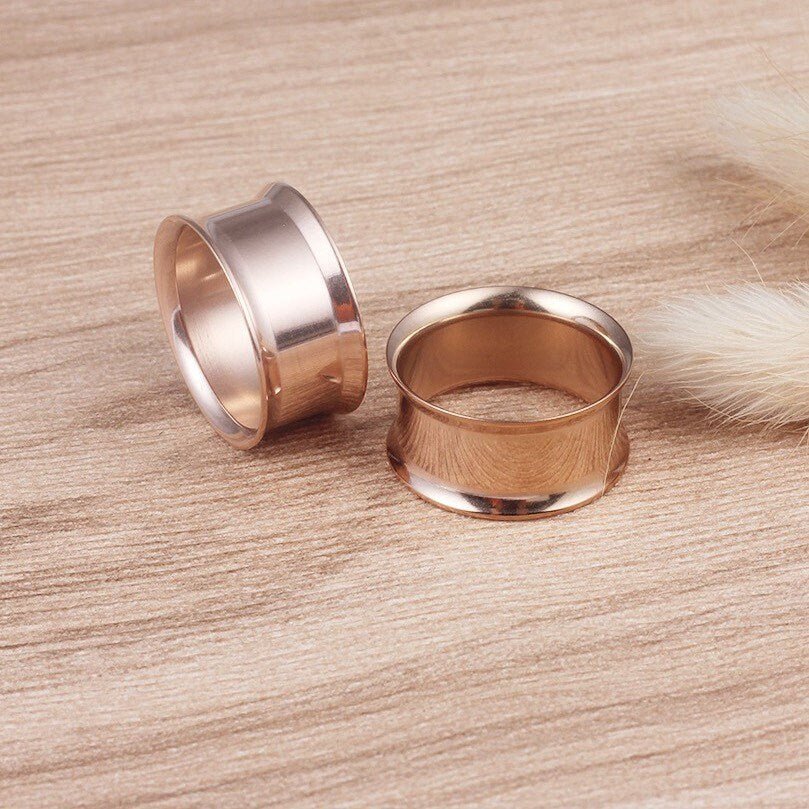 Classic Stainless Steel Tunnels | Non Screw | Double Flare - DustyJewelz