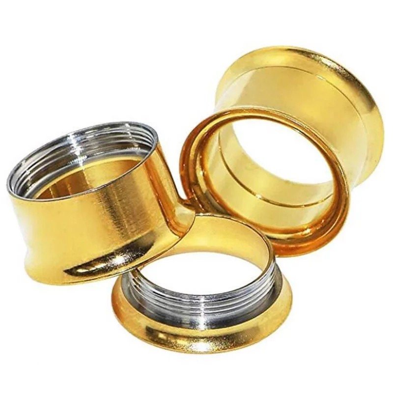 Classic Steel Tunnels | Double Flare | Internally Threaded - DustyJewelz