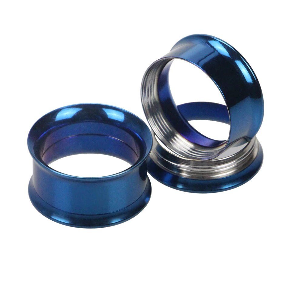 Classic Steel Tunnels | Double Flare | Internally Threaded - DustyJewelz