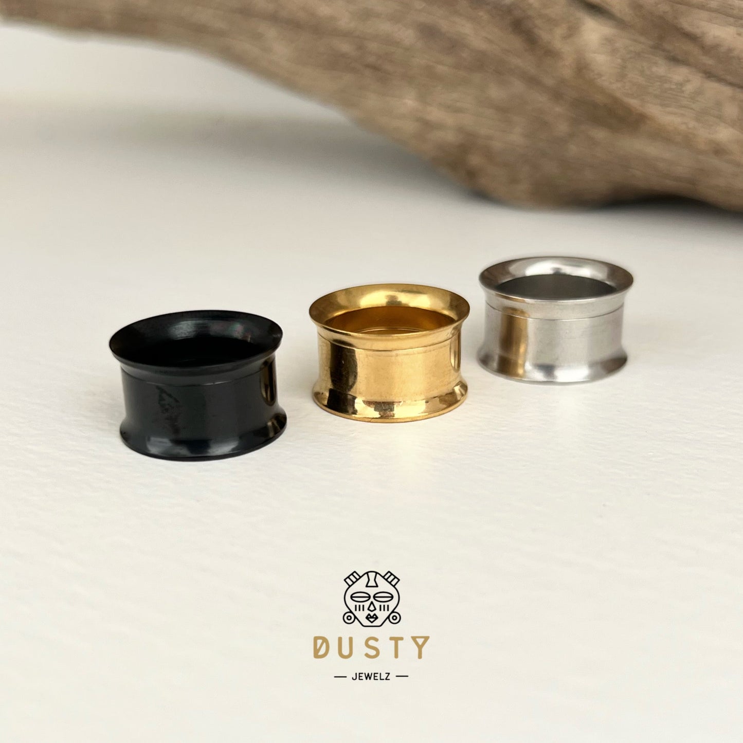 Classic Steel Tunnels | Double Flare | Internally Threaded - DustyJewelz