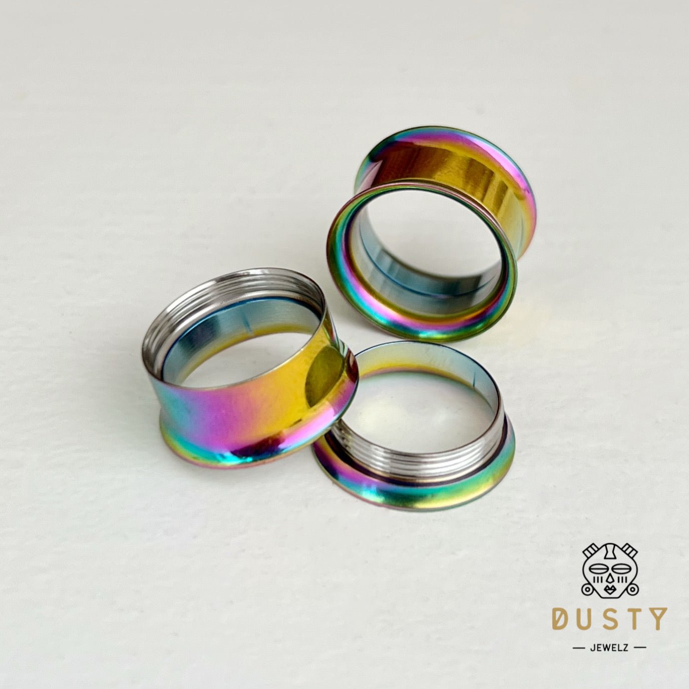 Classic Steel Tunnels | Double Flare | Internally Threaded - DustyJewelz