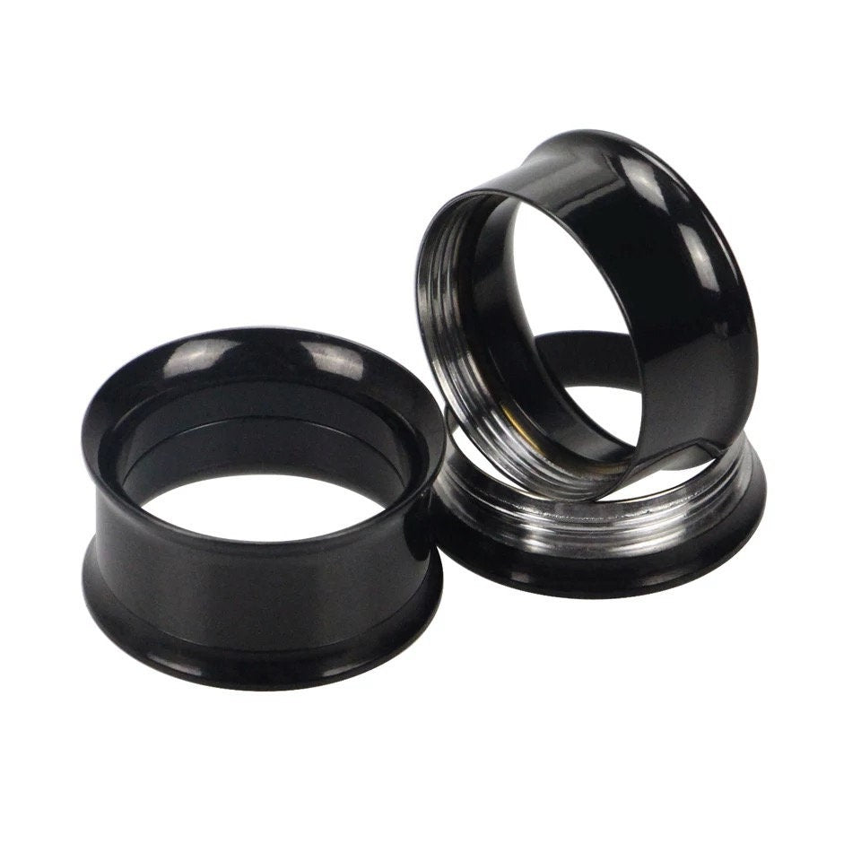 Classic Steel Tunnels | Double Flare | Internally Threaded - DustyJewelz
