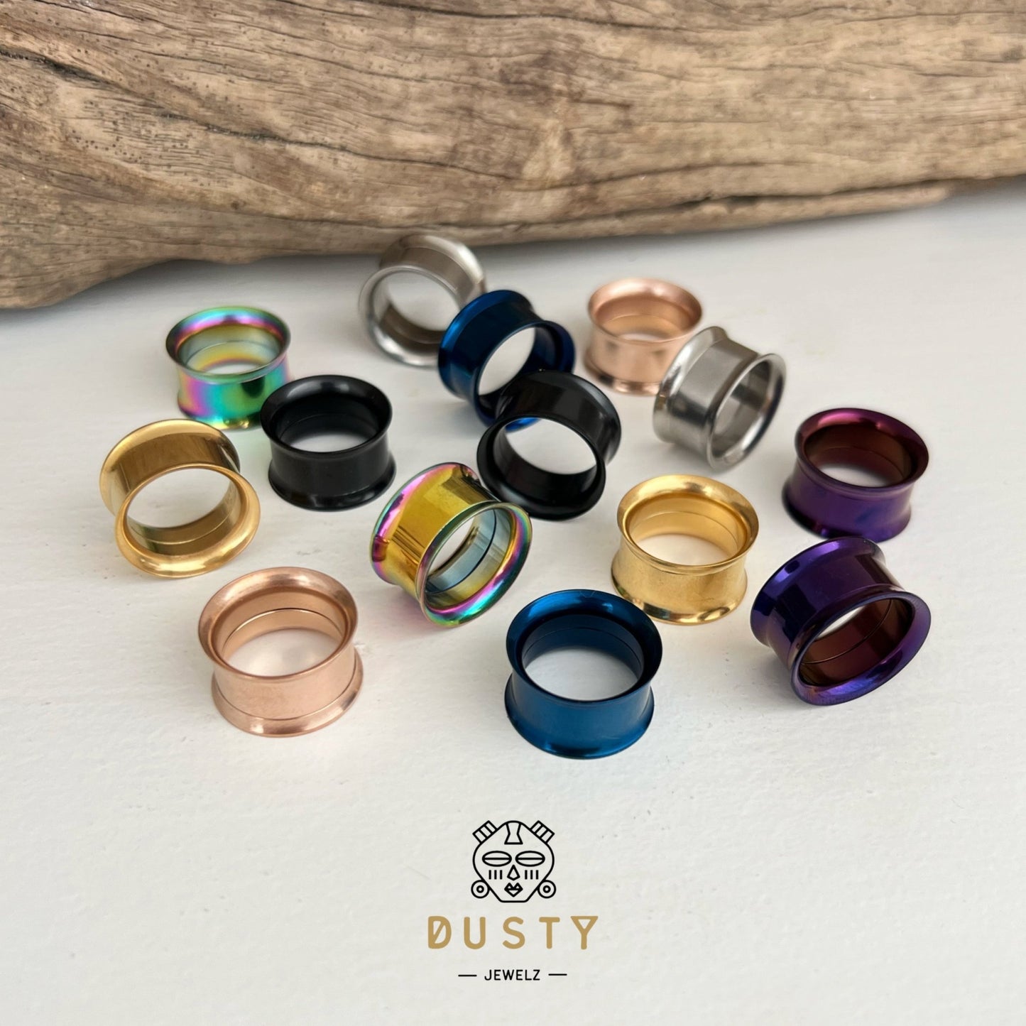 Classic Steel Tunnels | Double Flare | Internally Threaded - DustyJewelz