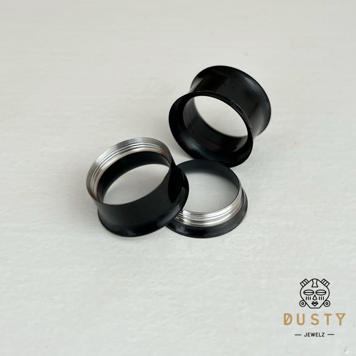 Classic Steel Tunnels | Double Flare | Internally Threaded - DustyJewelz