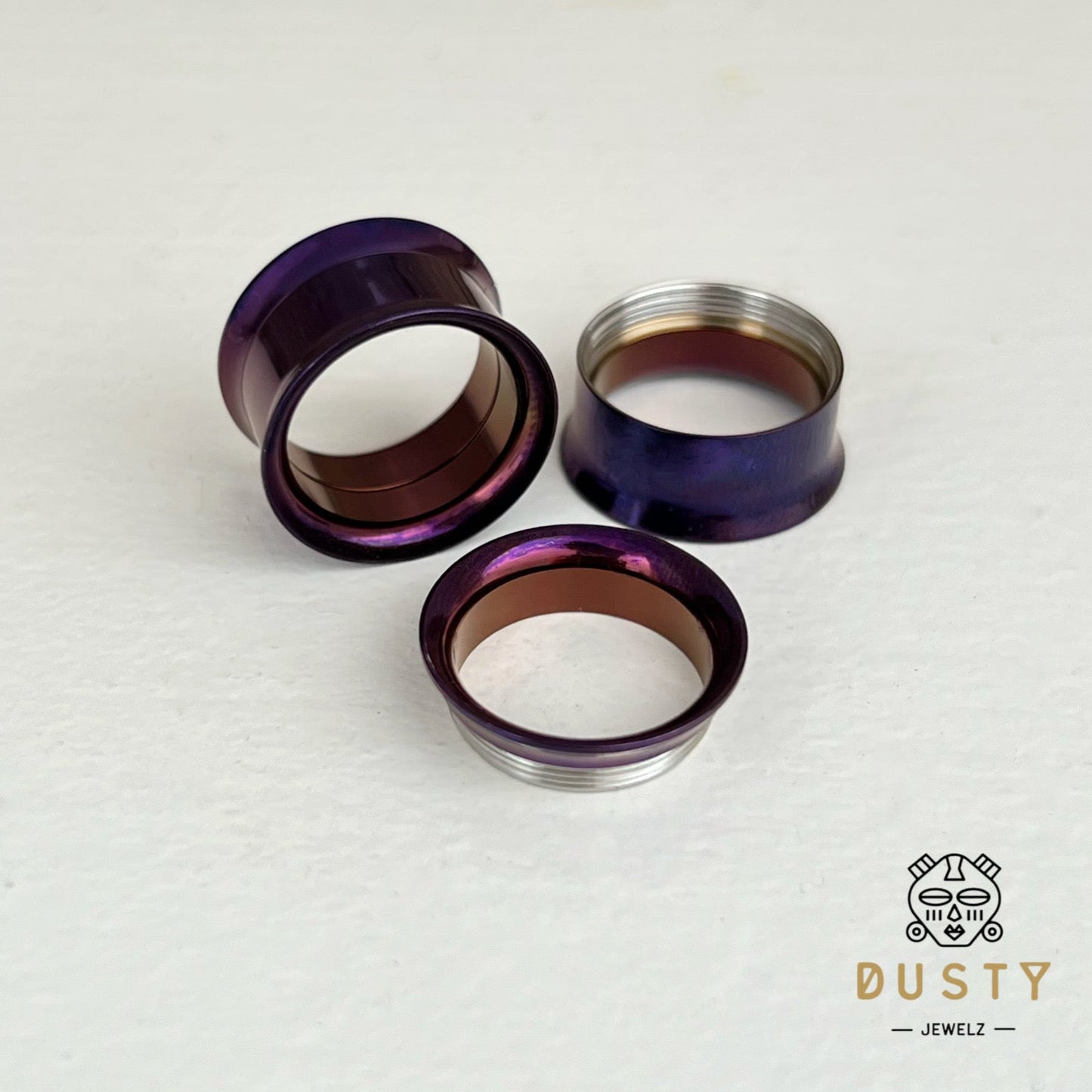 Classic Steel Tunnels | Double Flare | Internally Threaded - DustyJewelz