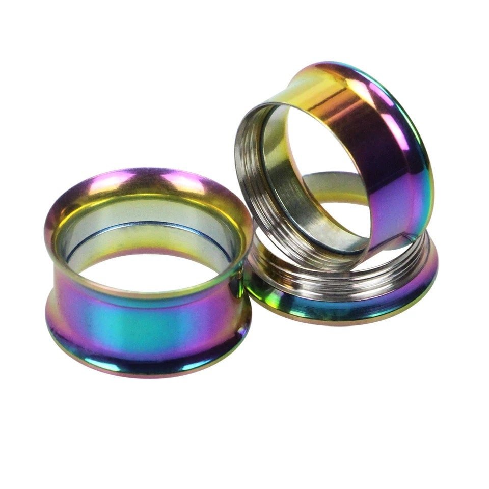 Classic Steel Tunnels | Double Flare | Internally Threaded - DustyJewelz