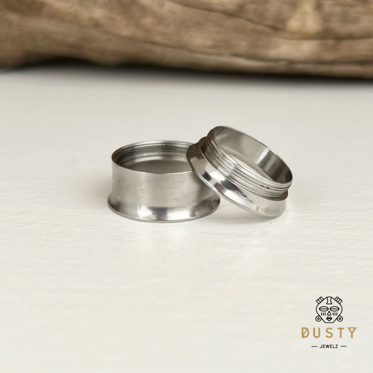 Classic Steel Tunnels | Double Flare | Internally Threaded - DustyJewelz