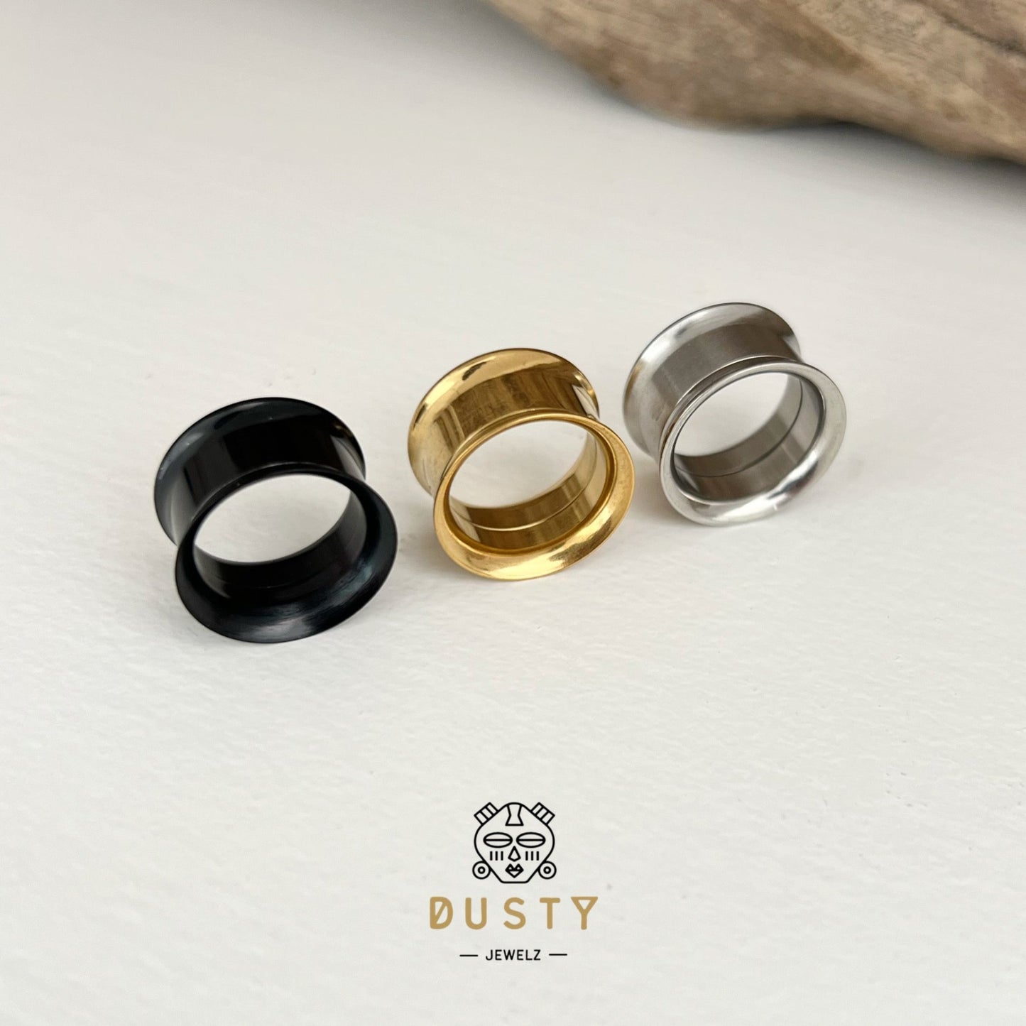 Classic Steel Tunnels | Double Flare | Internally Threaded - DustyJewelz