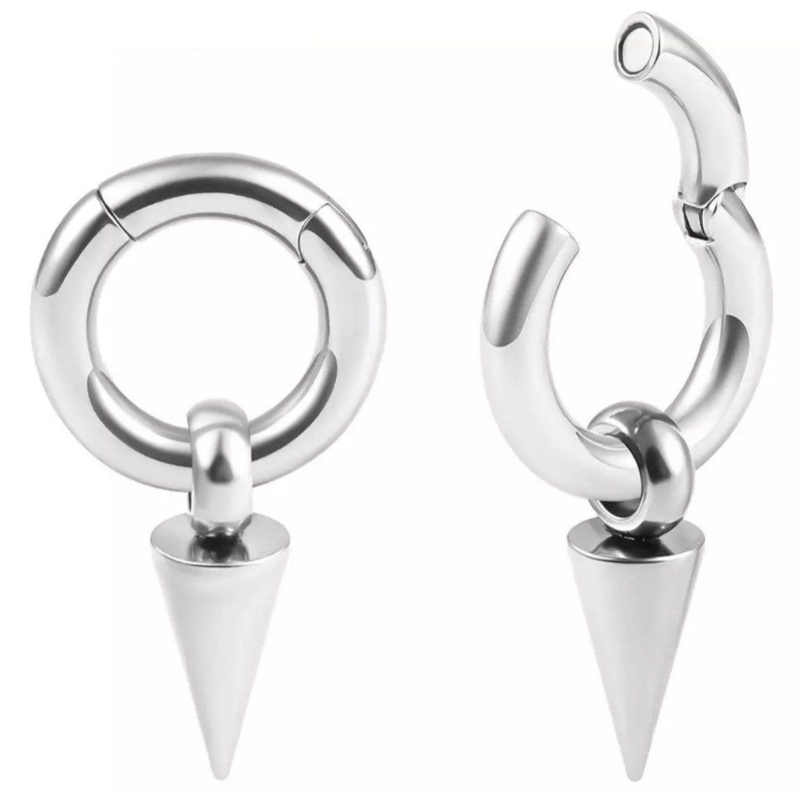 Cone Pendant Circle Ear Weight | Lobe Hangers - DustyJewelz