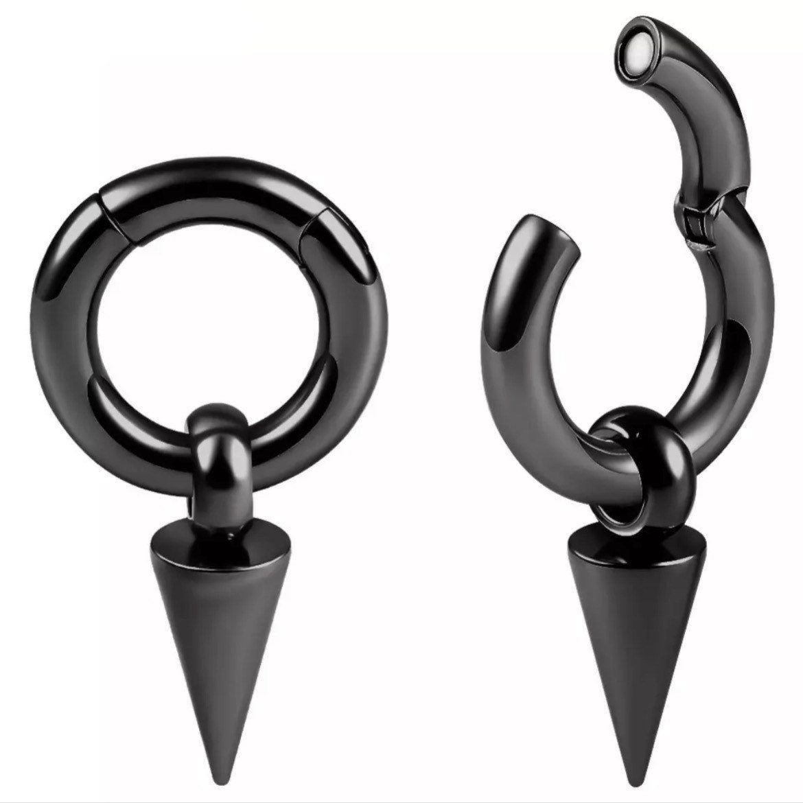 Cone Pendant Circle Ear Weight | Lobe Hangers - DustyJewelz
