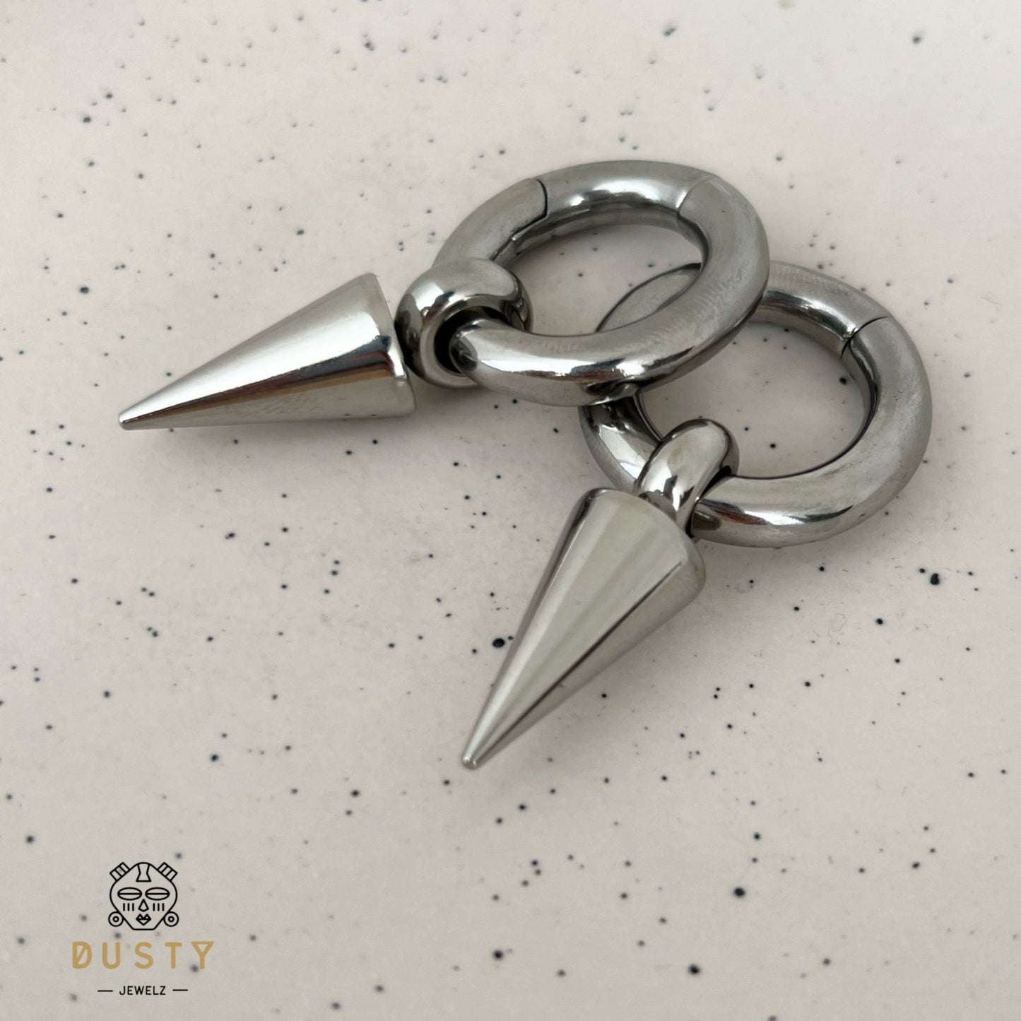 Cone Pendant Circle Ear Weight | Lobe Hangers - DustyJewelz