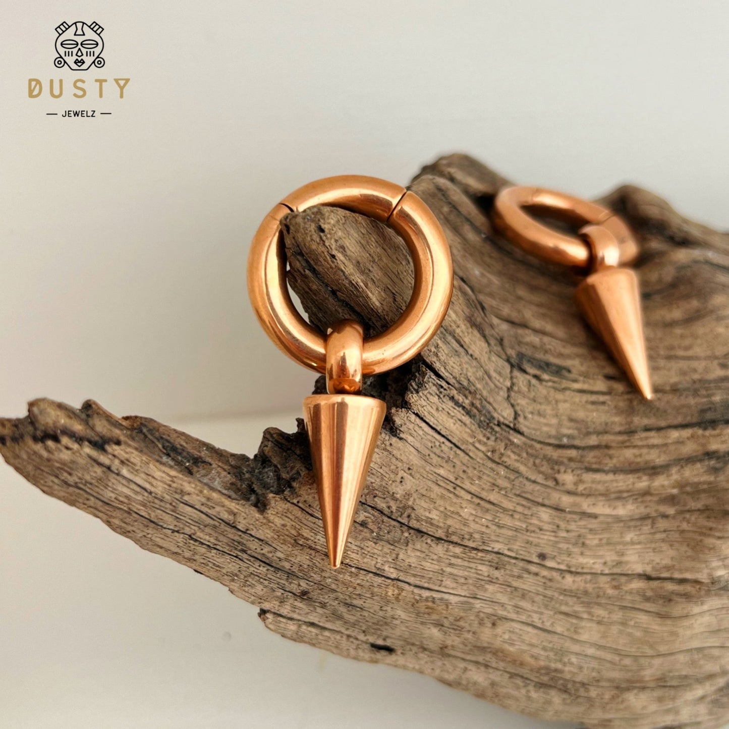 Cone Pendant Circle Ear Weight | Lobe Hangers - DustyJewelz