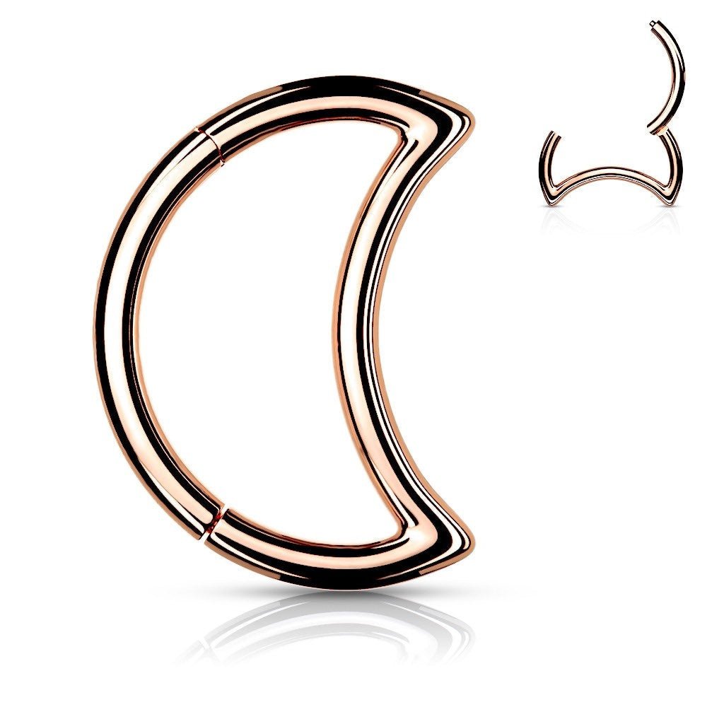 Crescent Moon Clicker Ring - DustyJewelz