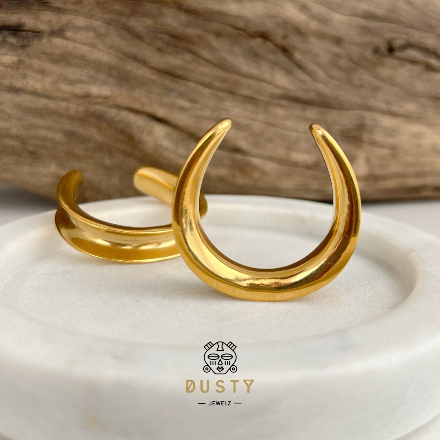 Crescent Moon Saddle Spreader | Plattform Lobe Hangers - DustyJewelz