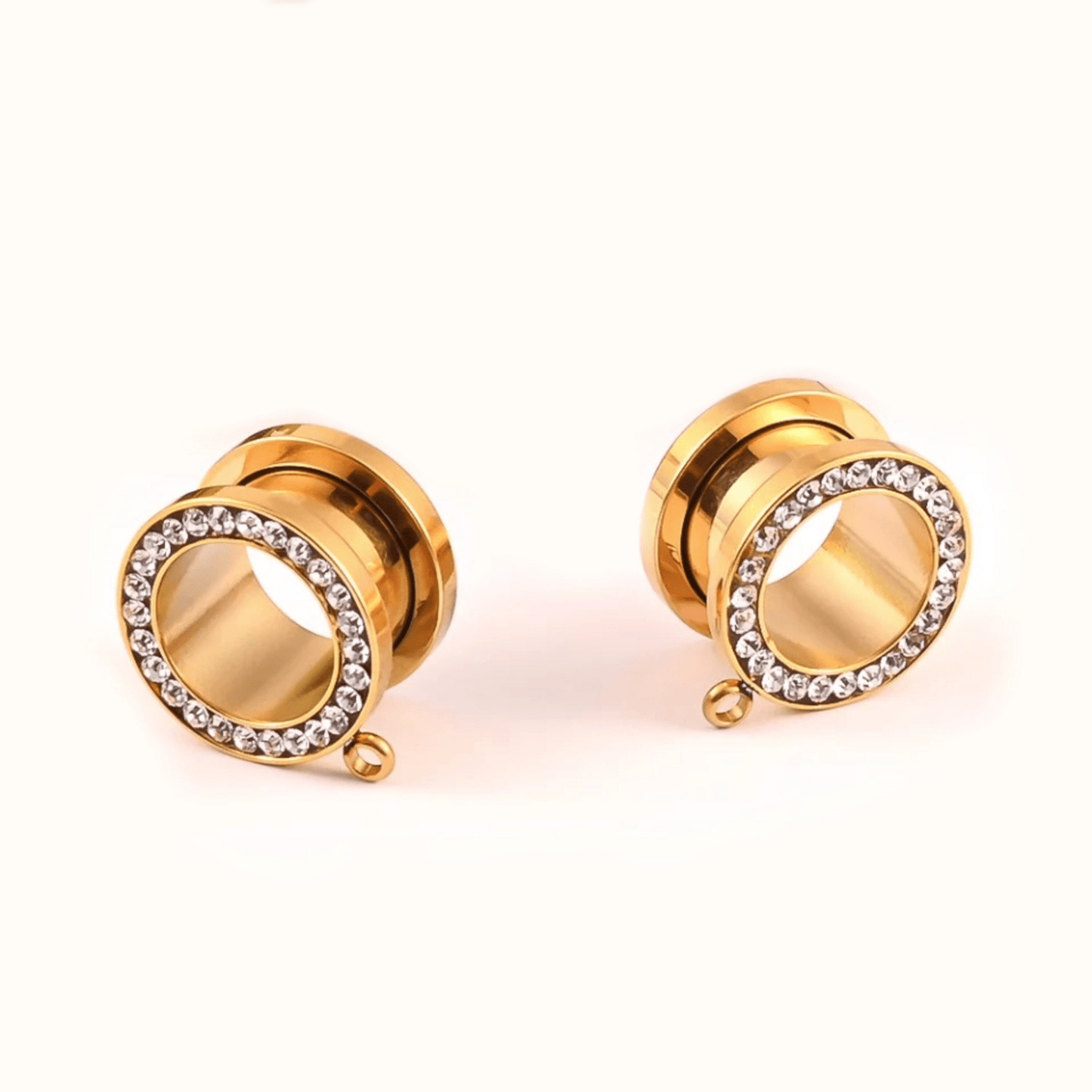 Crystals SCREW FIT Connector Tunnels - DustyJewelz