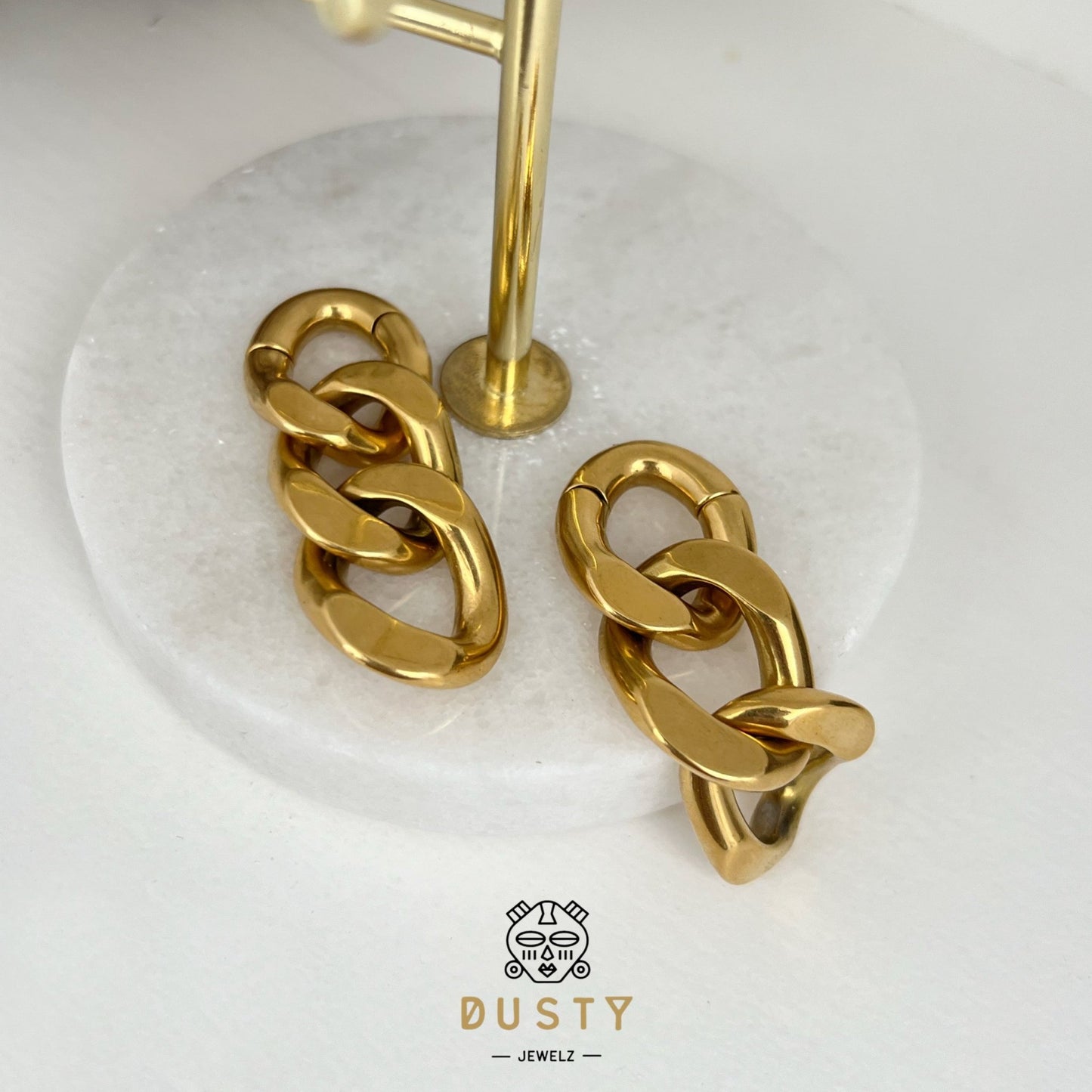 Cuban Link Chain Ear Weights | Triple Links - DustyJewelz