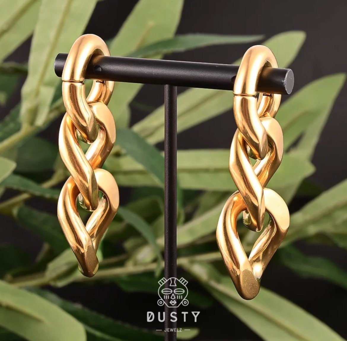 Cuban Link Chain Ear Weights | Triple Links - DustyJewelz