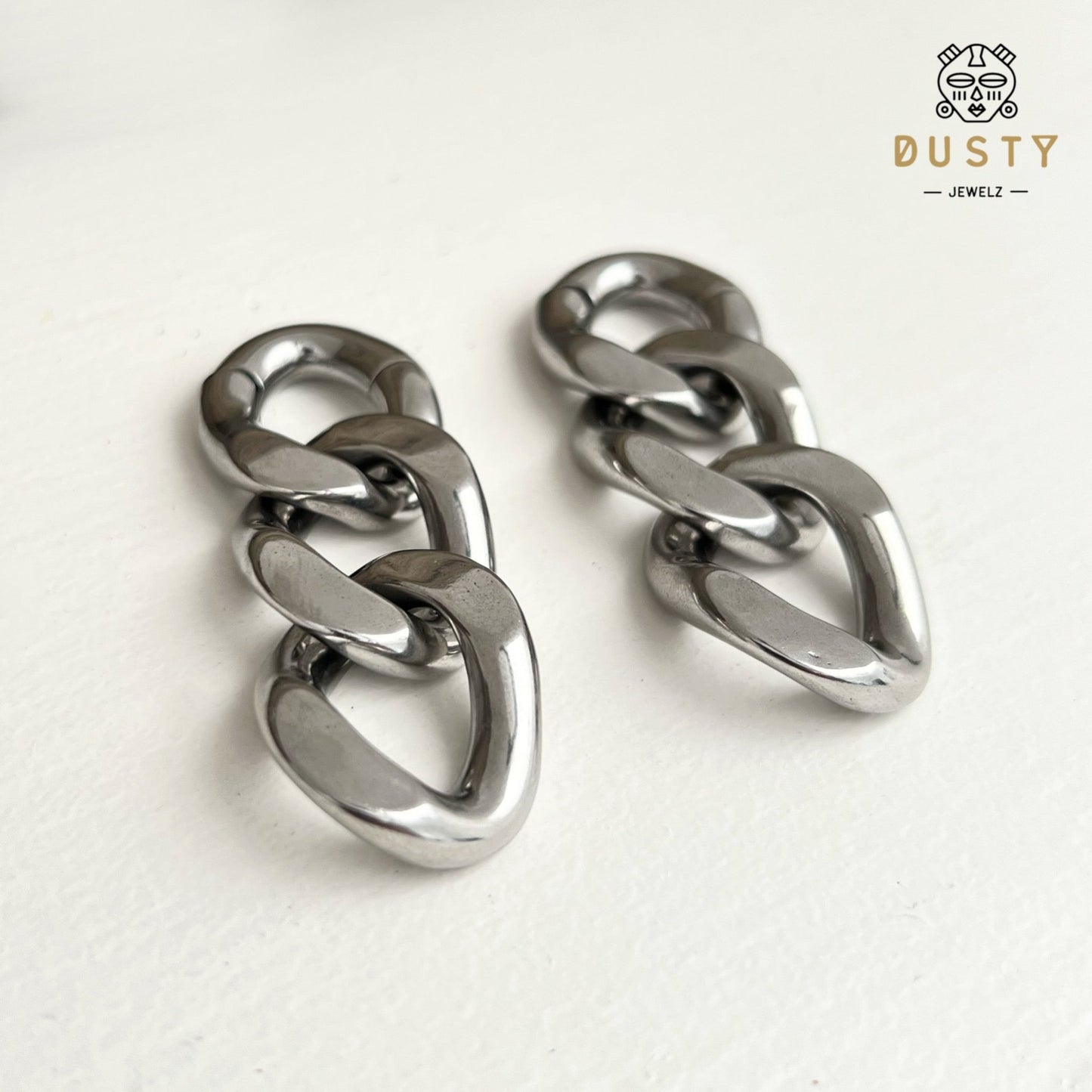 Cuban Link Chain Ear Weights | Triple Links - DustyJewelz